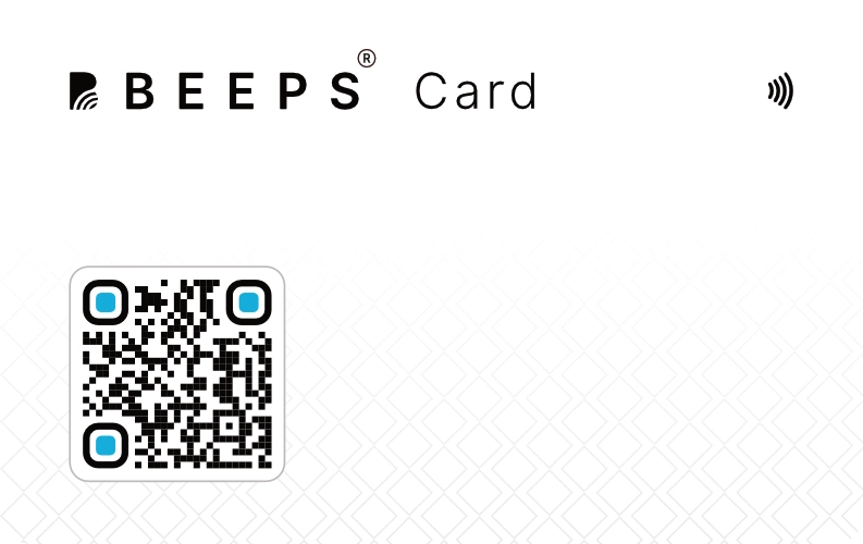 Beeps Card Pearl White Rear
